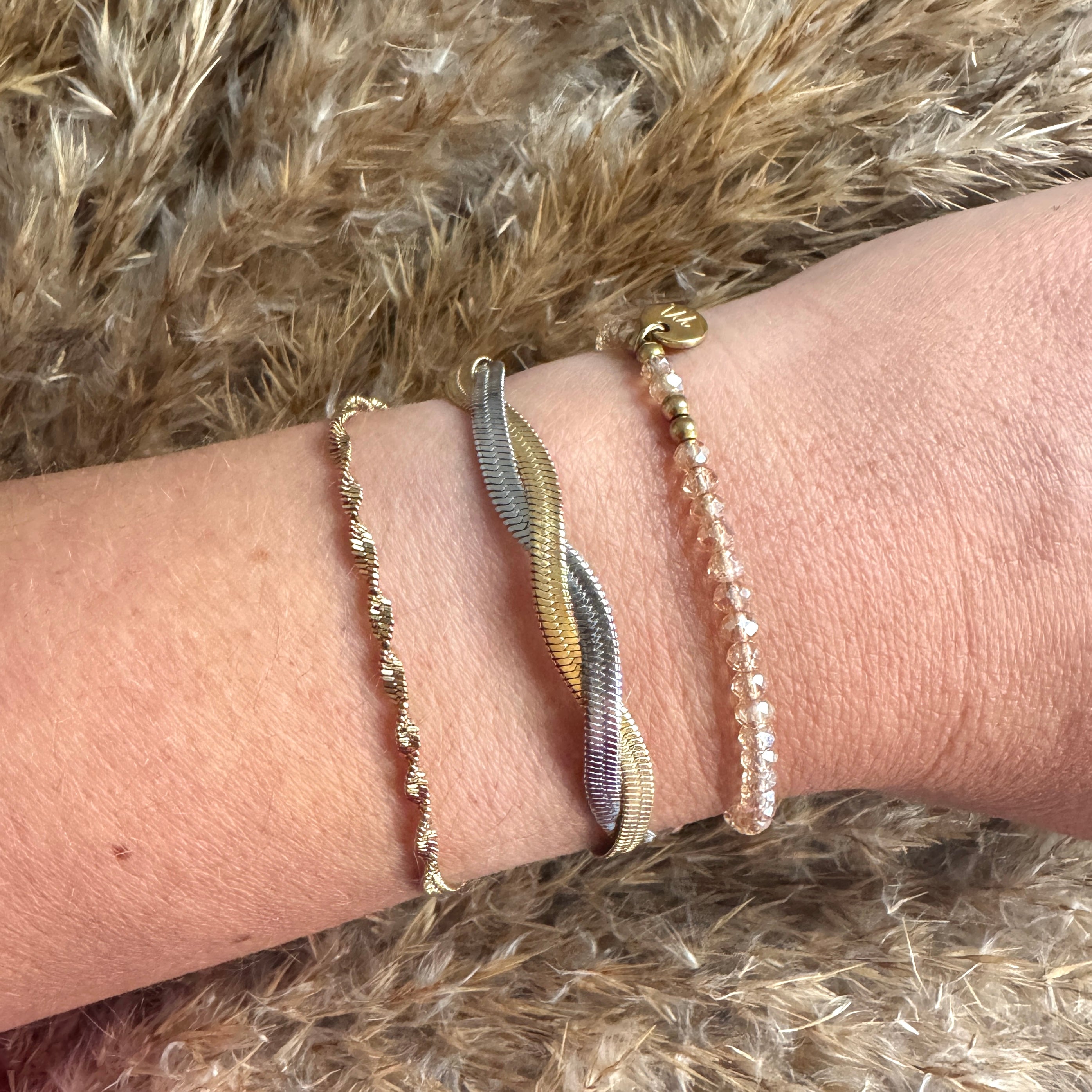 Zilver en goud armband