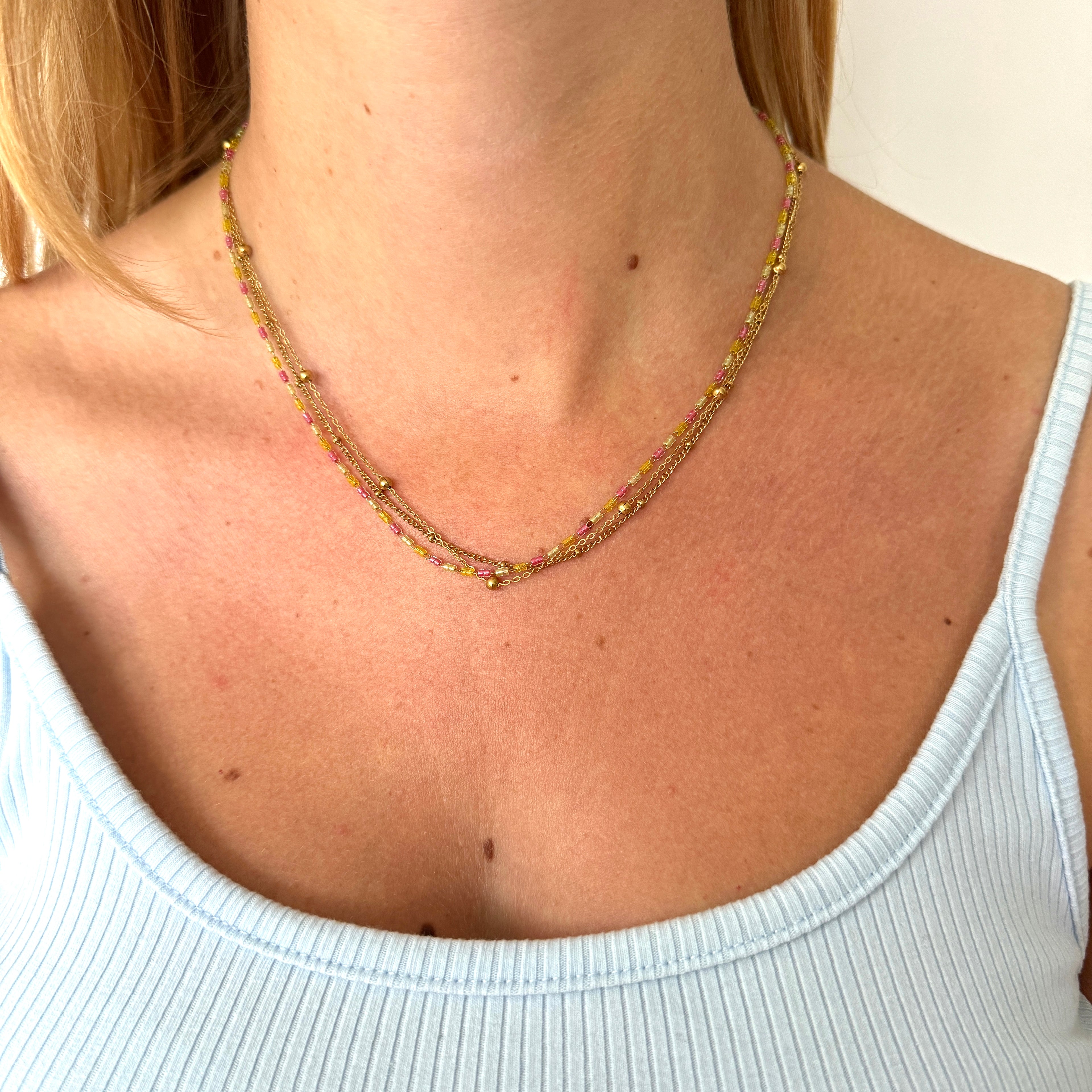 Drielaagse zomer ketting